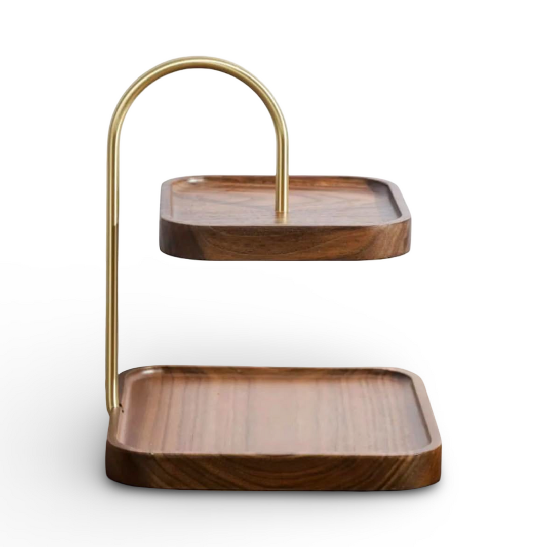 Wooden Square Double Layer