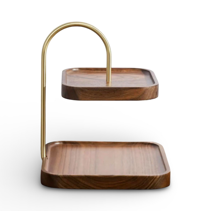 Wooden Square Double Layer