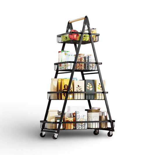 4 Layers Multi Functional Metal Storage Rack With Wheels