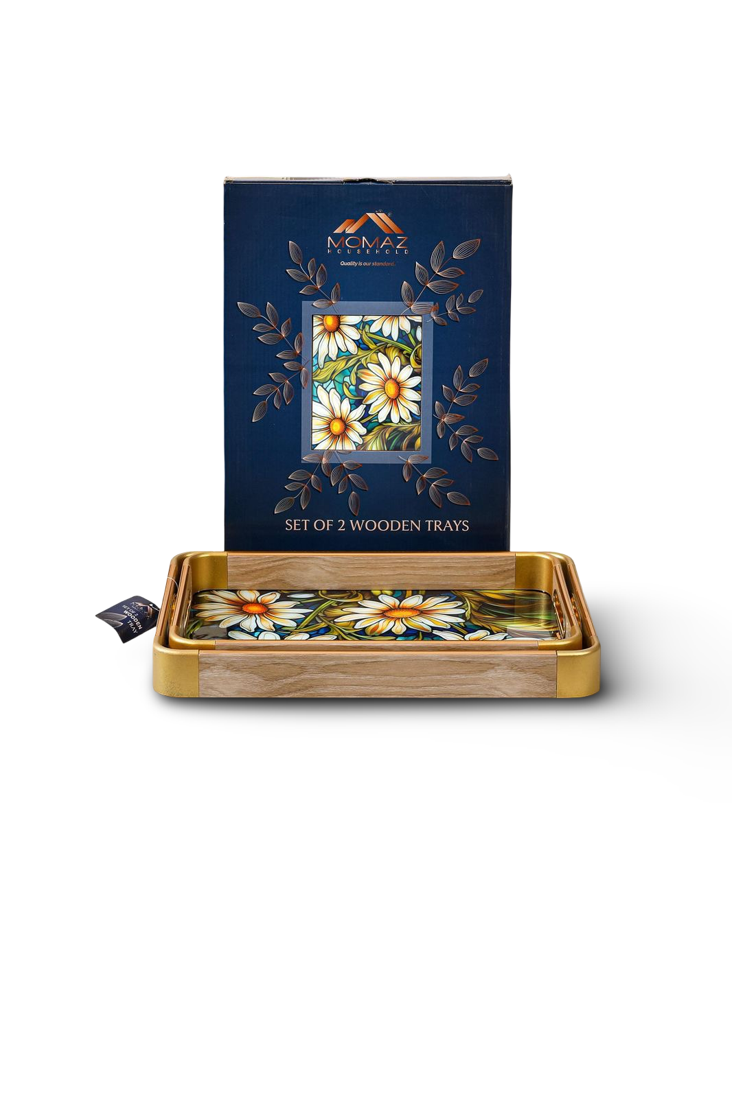 Momaz Wood Serving Tray 2Pcs