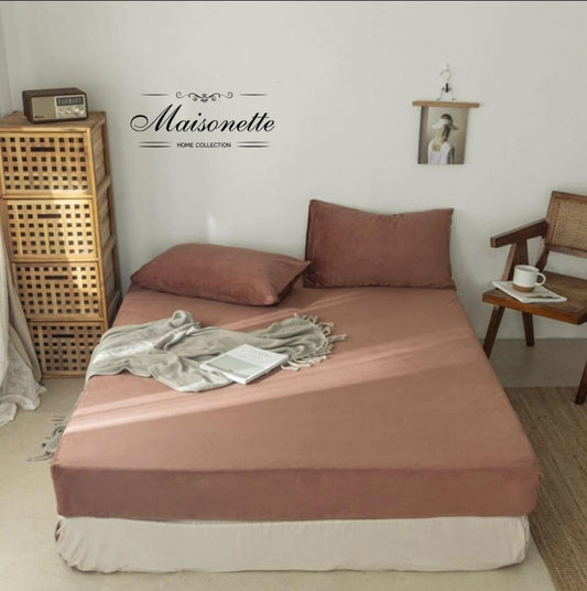 Maisonette Winter Collection – Mohair Fitted Bed Cover Set (Double, 3-Piece)