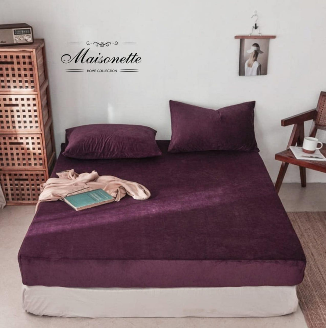 Maisonette Winter Collection – Mohair Fitted Bed Cover Set (Double, 3-Piece)