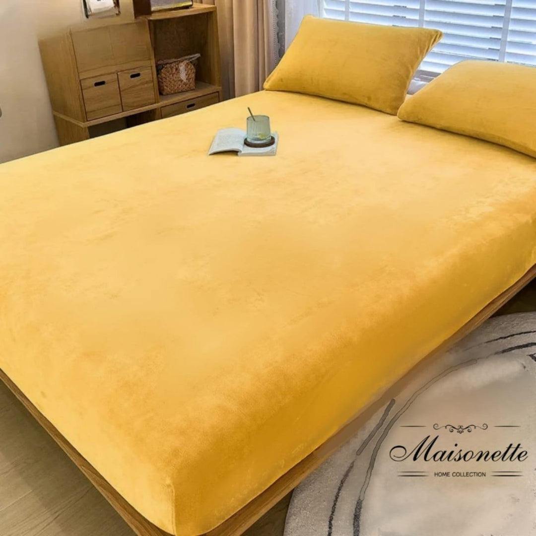 Maisonette Winter Collection – Mohair Fitted Bed Cover Set (Double, 3-Piece)