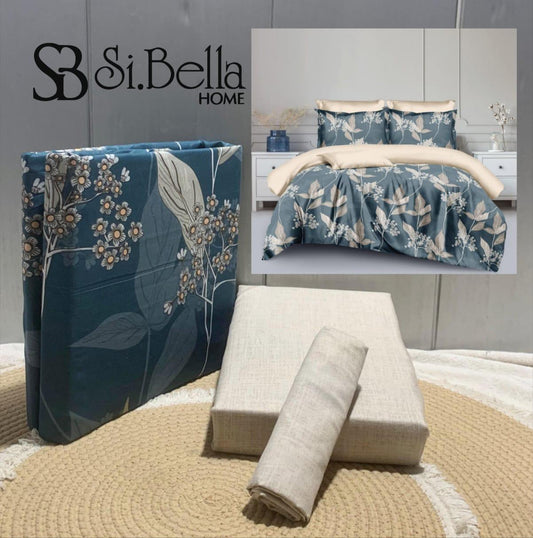 4-Piece Double Bedding Set – Fitted Sheet, Duvet Cover & 2 Pillowcases