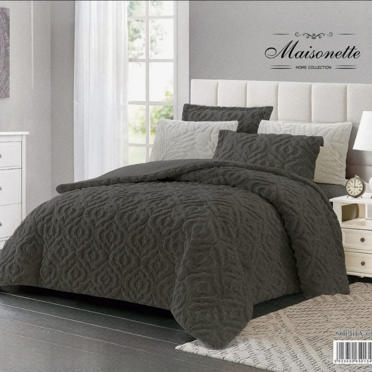 Maisonette Winter Collection – Luxury Fleece-Lined Coverlet Set (Double & King, 4-Piece)