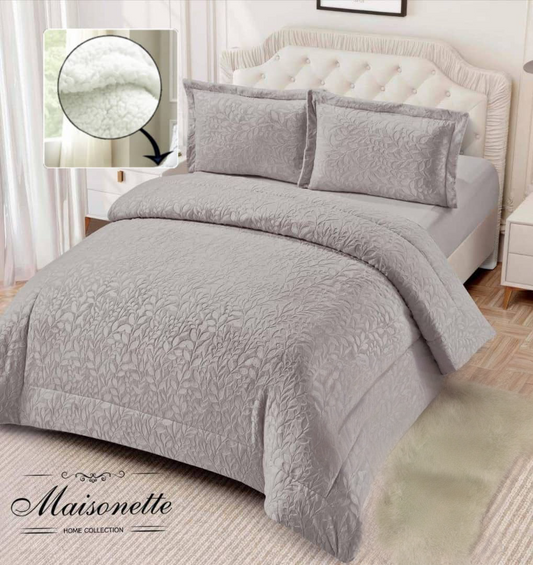 Maisonette Bedding Set – Mohair Fitted Sheet & Inner Fleece Duvet Cover (4-Piece)