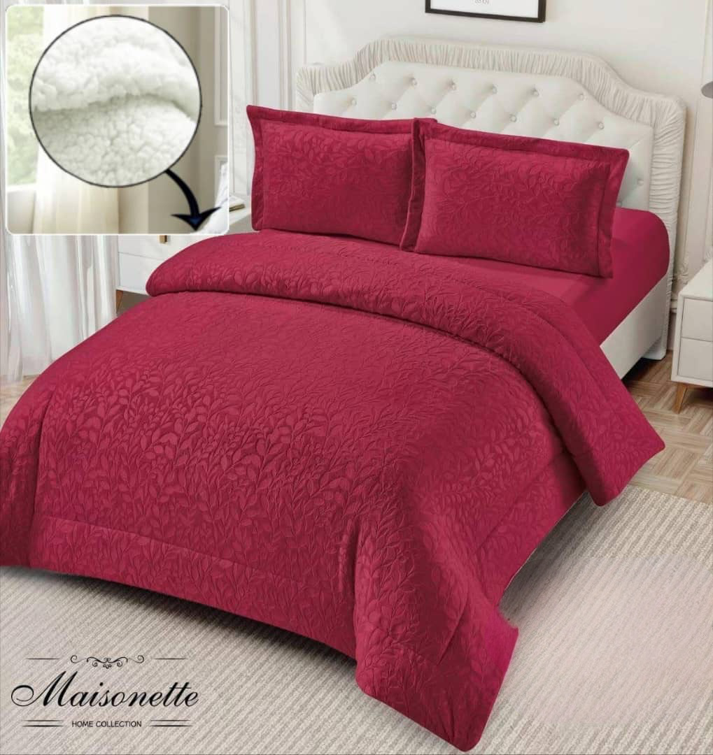 Maisonette Double Bedding Set – Mohair Fitted Sheet & Inner Fleece Duvet Cover (4-Piece)
