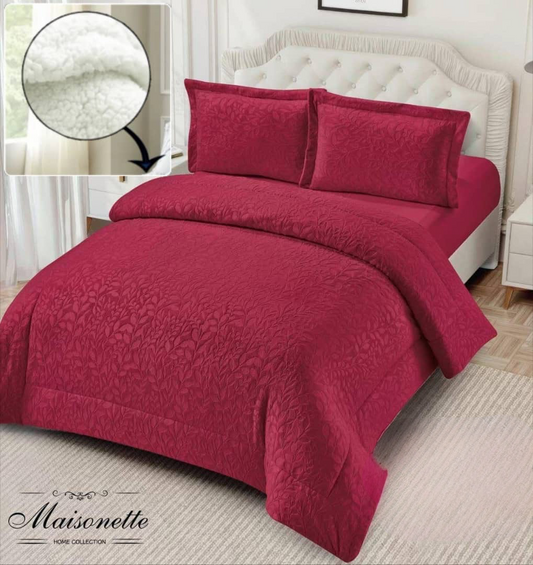 Maisonette Double Bedding Set – Mohair Fitted Sheet & Inner Fleece Duvet Cover (4-Piece)