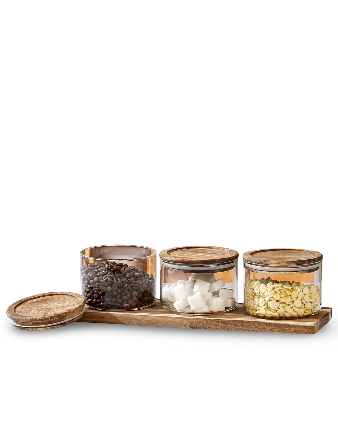 Momaz Glass Jar With Acaia Tray