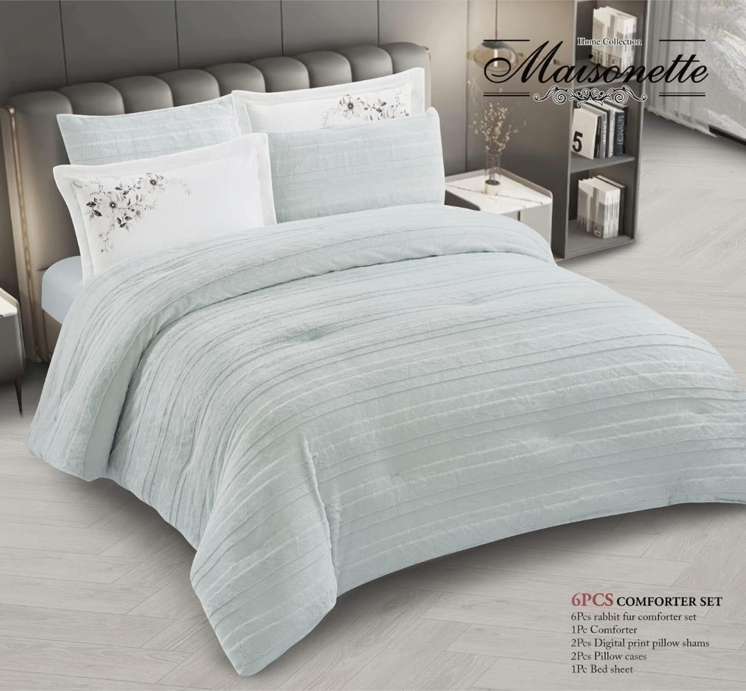 Maisonette 5-Piece Luxury Winter King & Double Coverlet Set – Heavy Quilted with Embroidered Pillowcases