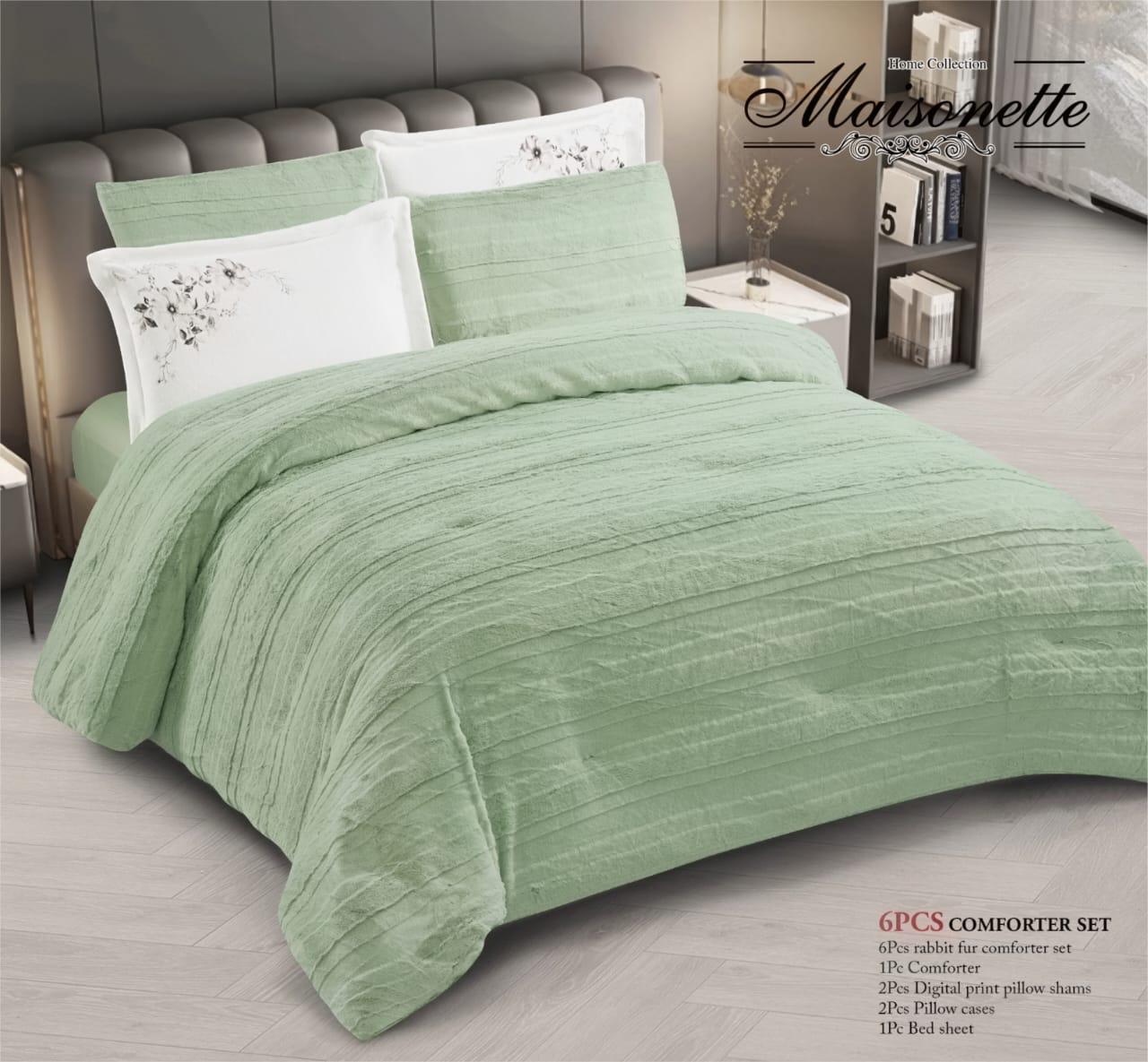 Maisonette 5-Piece Luxury Winter King & Double Coverlet Set – Heavy Quilted with Embroidered Pillowcases