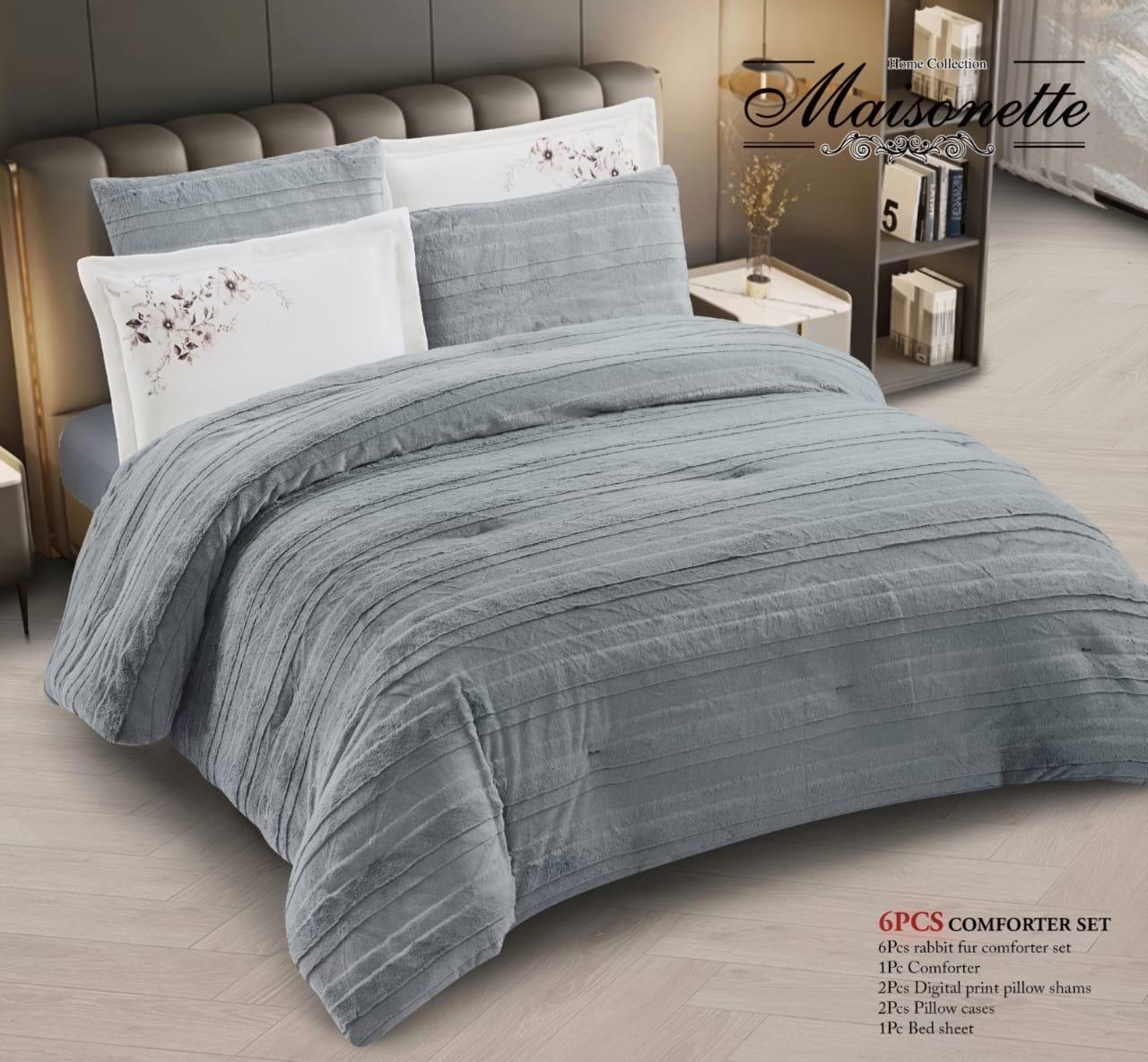 Maisonette 5-Piece Luxury Winter King & Double Coverlet Set – Heavy Quilted with Embroidered Pillowcases