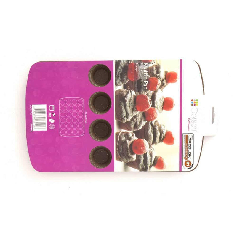 Dorsch Non-stick Mini Muffin Pan Tin - 24 Cups