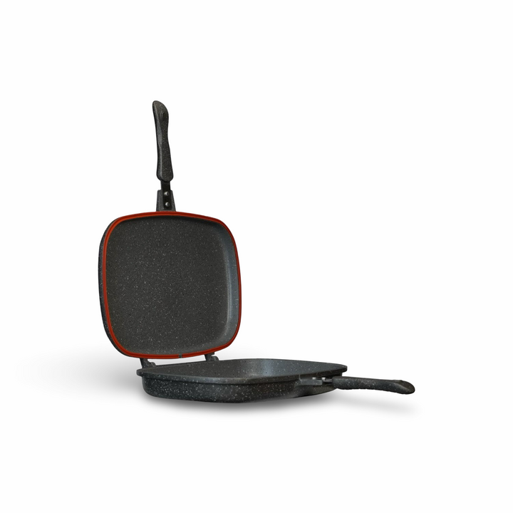 Phoenix 36cm Grey Marble Double Grill Pan