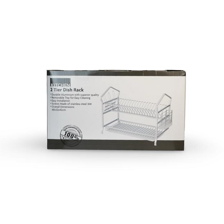 Phoenix 2-Tier Silver Dish Rack
