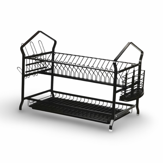 Phoenix 2-Tier Black Dish Rack