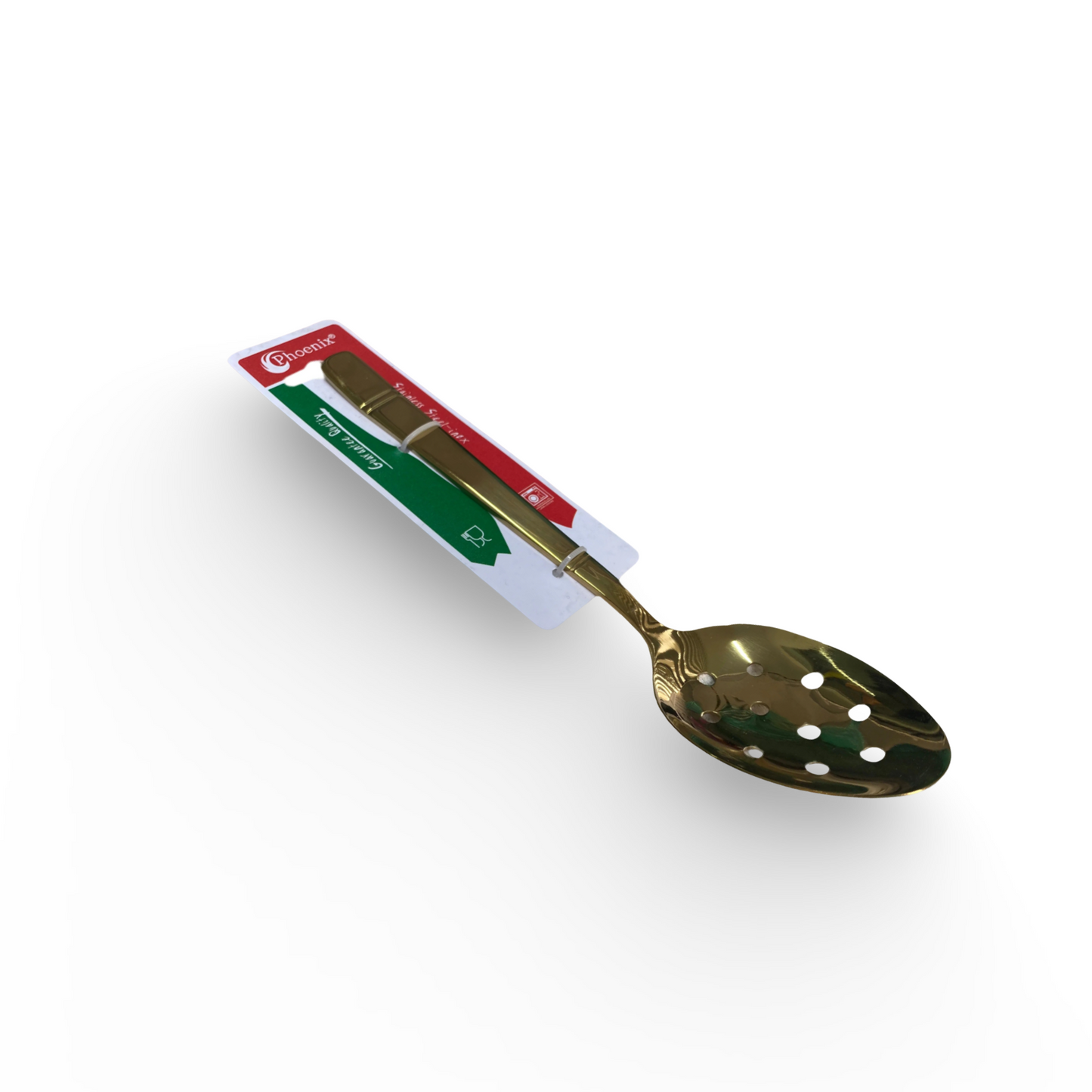 Phoenix, 1pc Golden Slotted Table Spoon