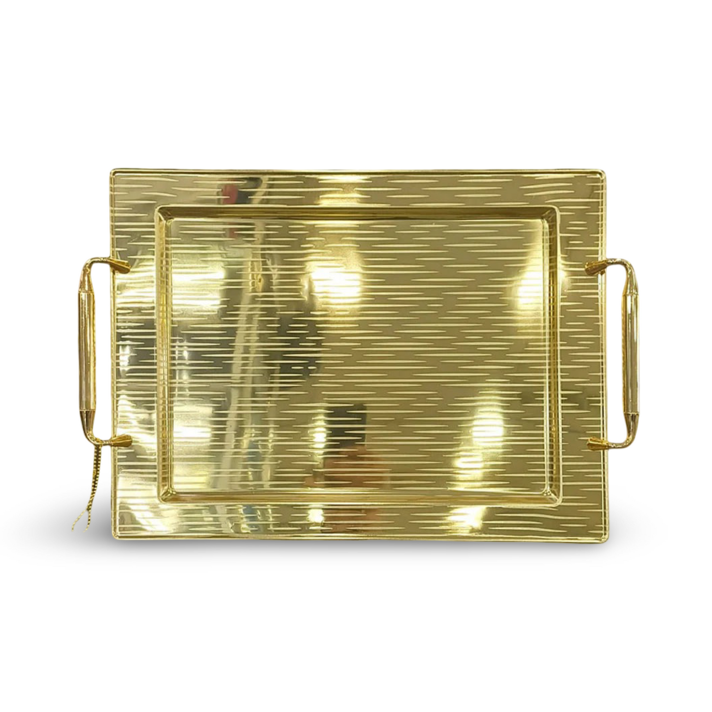 Phoenix Golden Serving Trays In Diverse Patterns