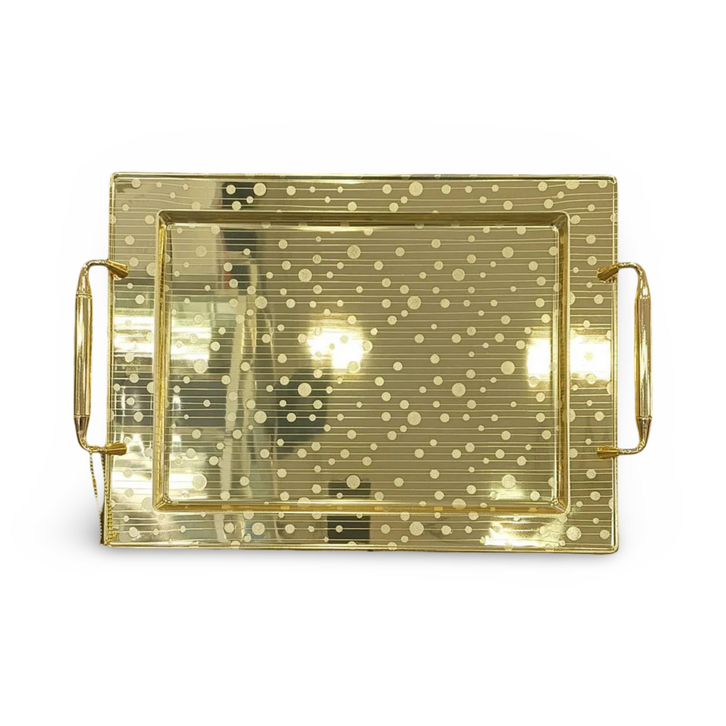 Phoenix Golden Serving Trays In Diverse Patterns