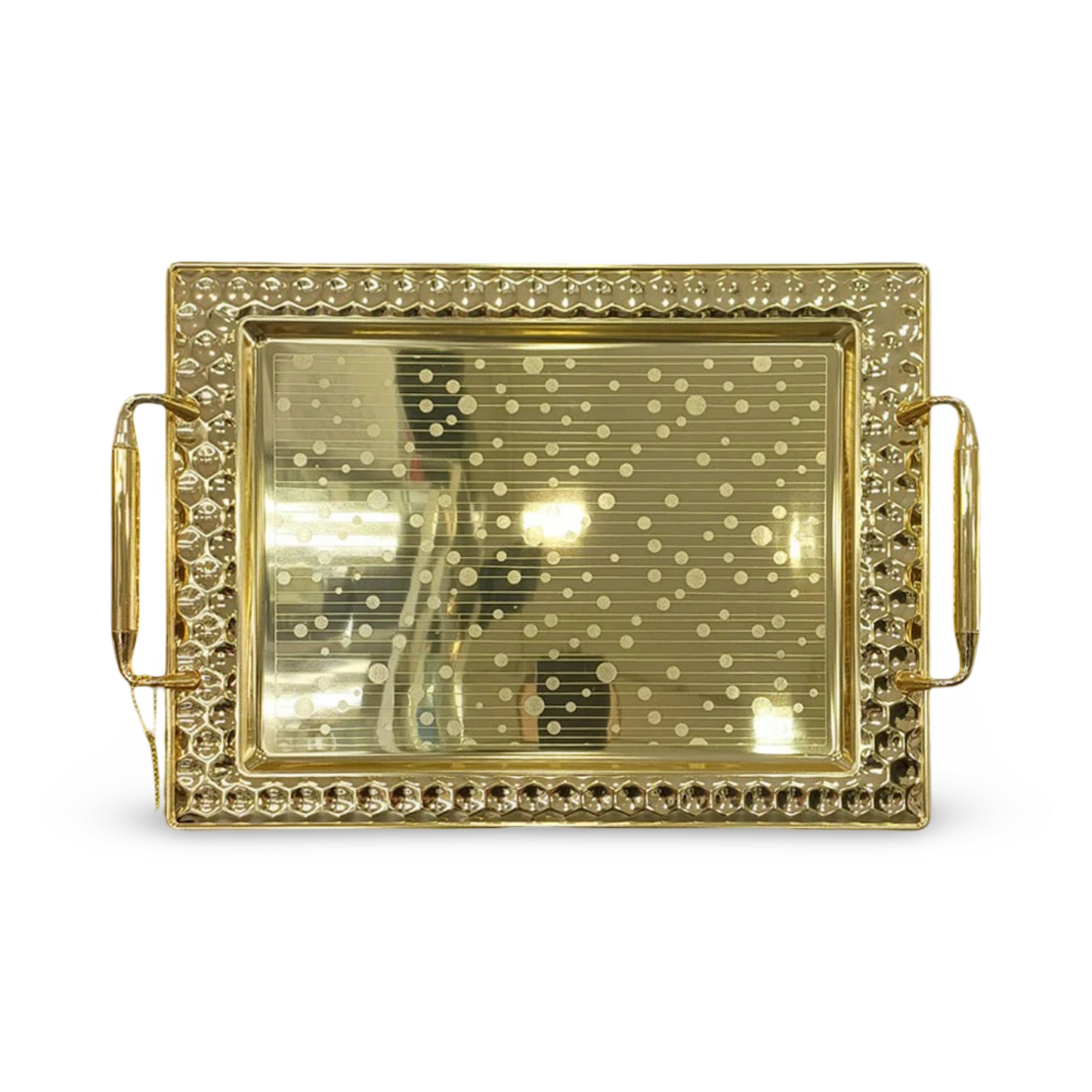 Phoenix Golden Serving Trays In Diverse Patterns