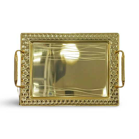 Phoenix Golden Serving Trays In Diverse Patterns