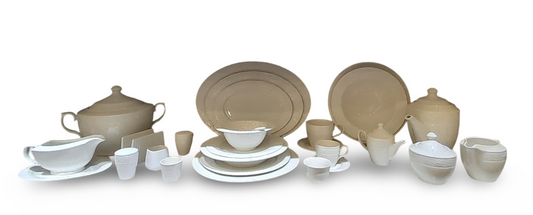 PHOENIX LUXURIOUS DINNER SET (White Embossed)