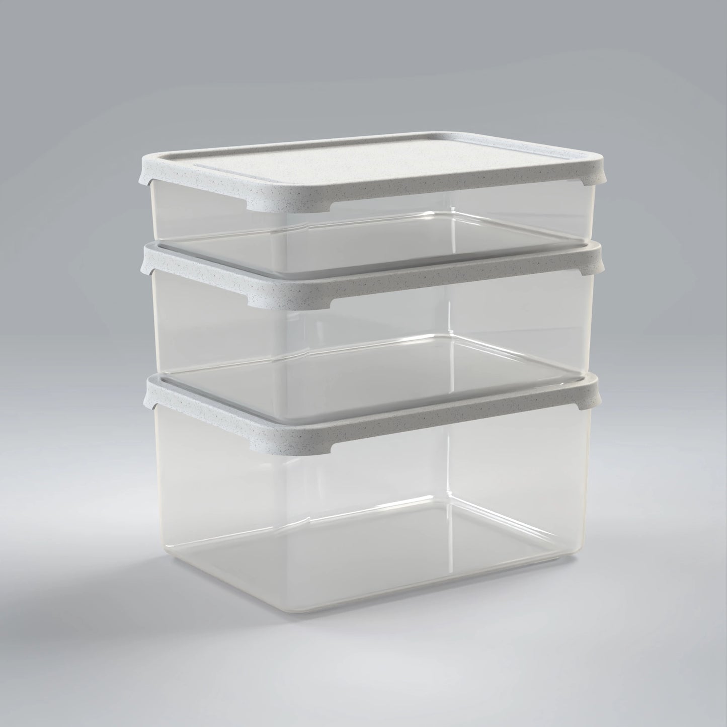 FROSTY TUPPERWARE RECTANGULAR | 3PCS SET