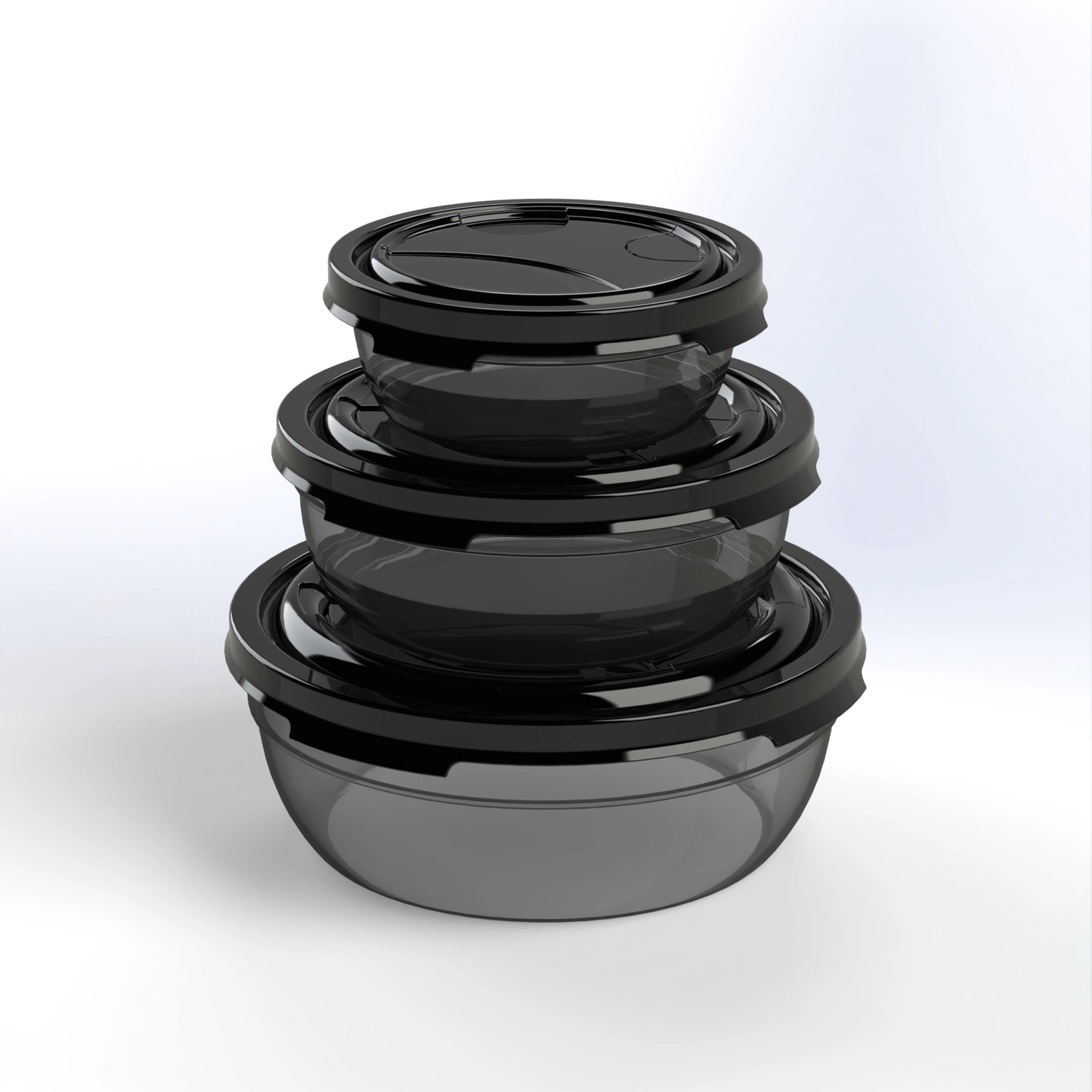 FROSTY 3PCS ROUND TUPPERWARE SET