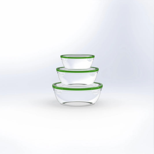 TICK & LOCK | 3 PCS SET ROUND AIRTIGHT TUPPERWARE