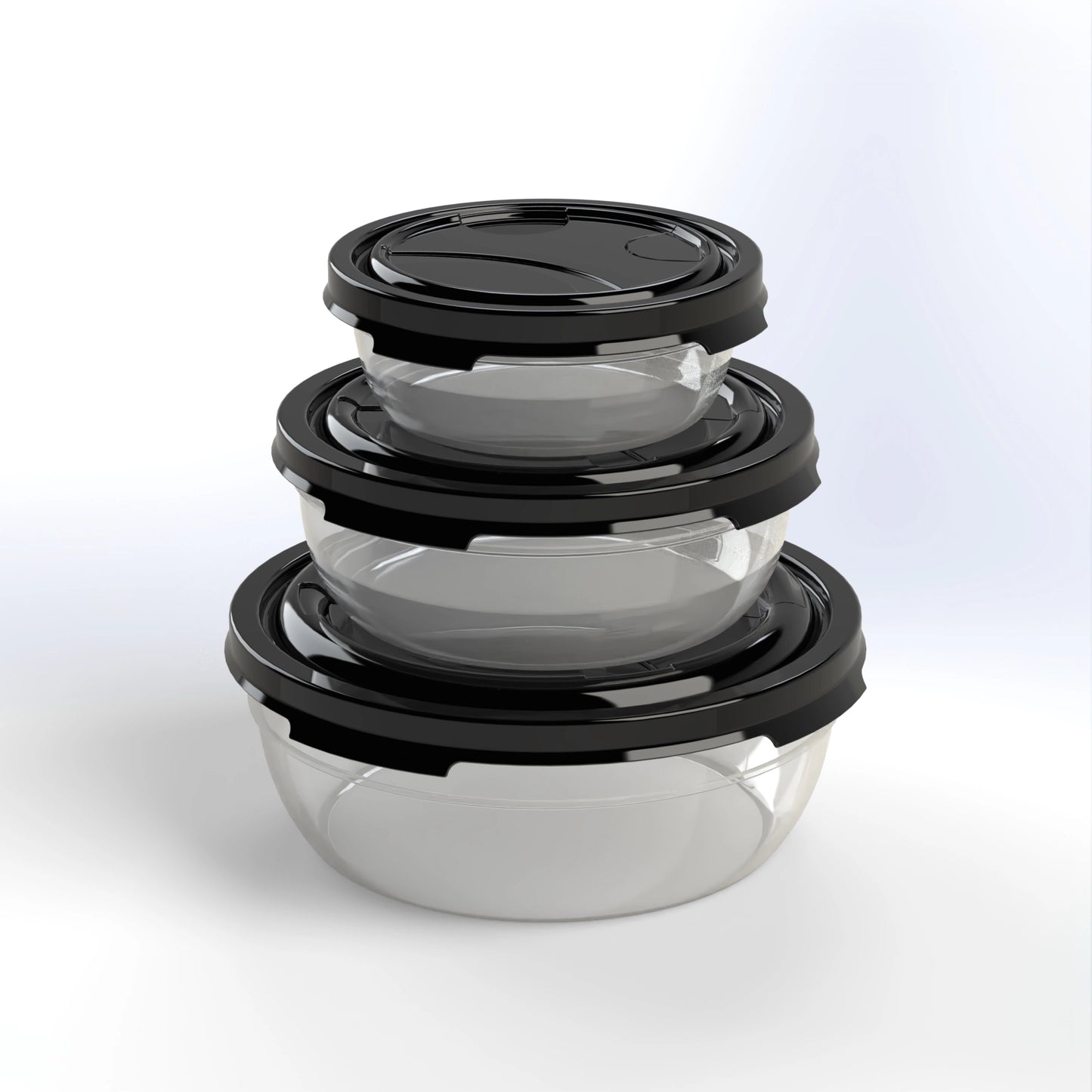 FROSTY 3PCS ROUND TUPPERWARE SET