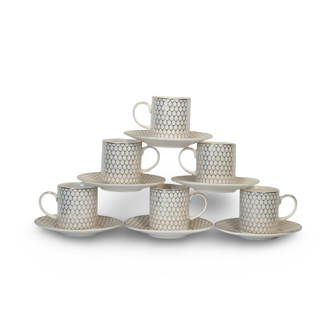 12 Piece Circular Coffee Cup Set