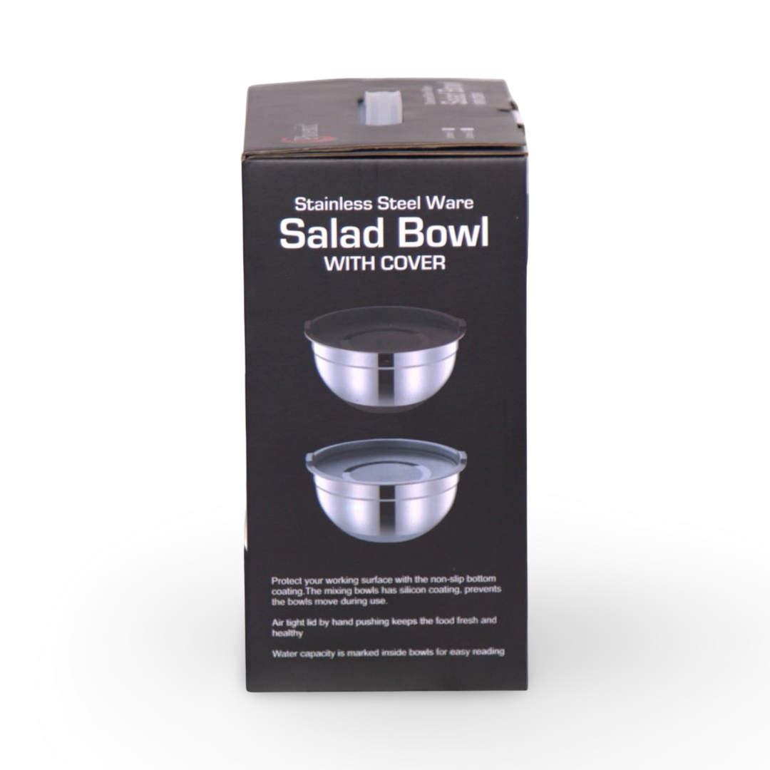 5 Pcs Silicon Salad Bowl With Cover
