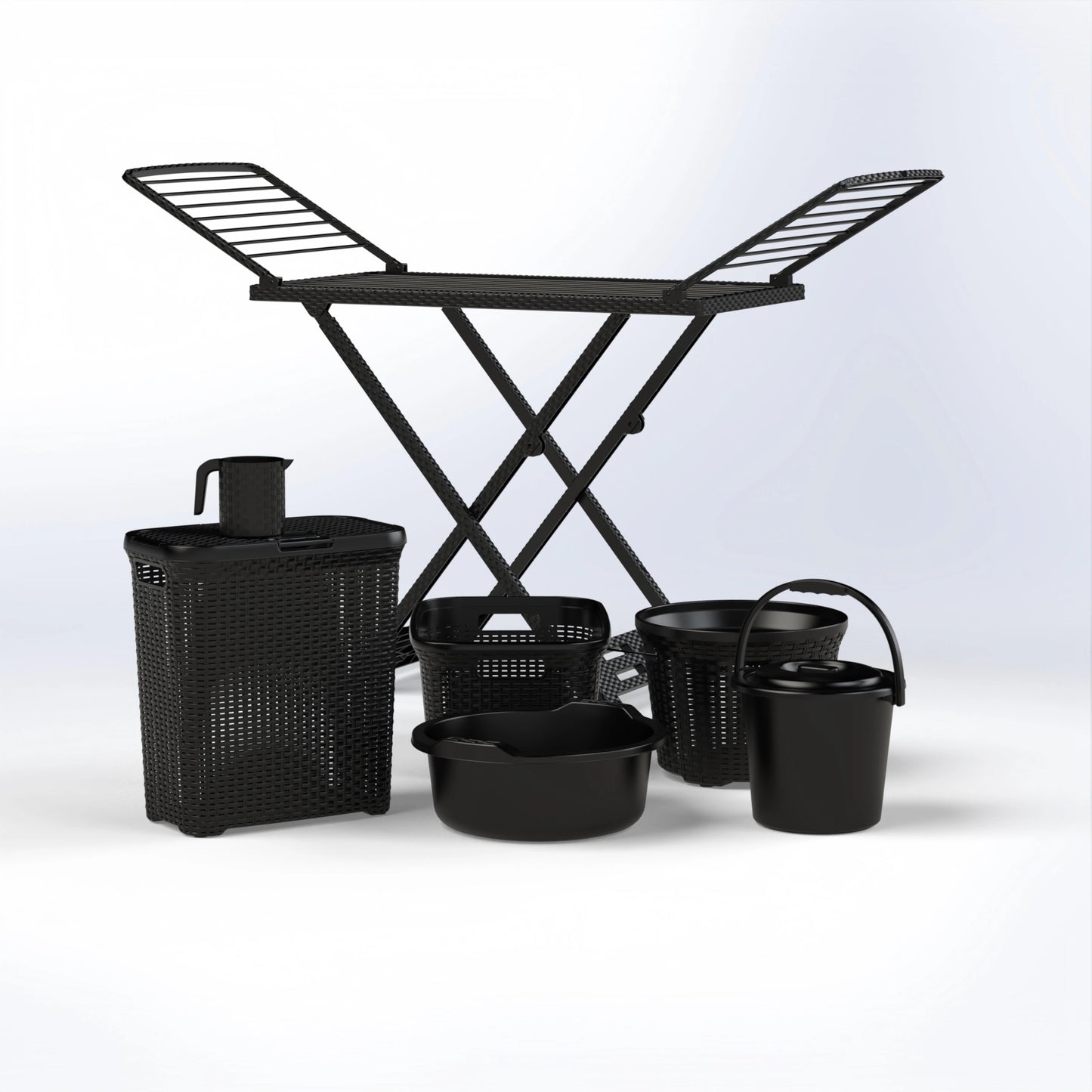 LAUNDRY SET, ELEGANT RATTAN DESIGN
