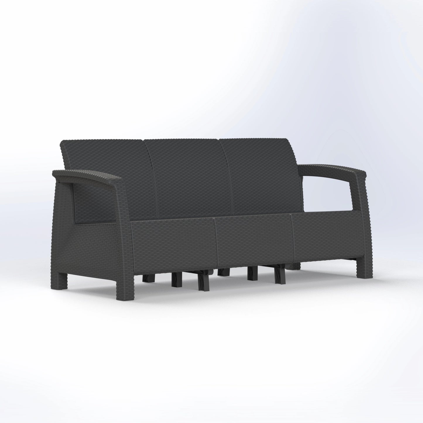 HAVANA | RATTAN THREE SEATER