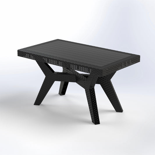 AURA | RECTANGULAR RATTAN TABLE