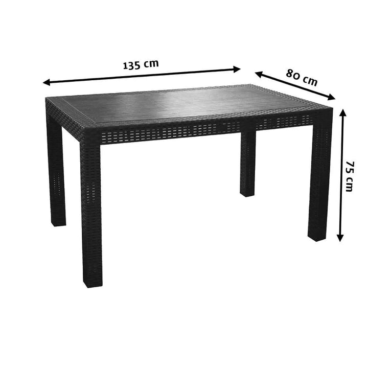 AURA | RECTANGULAR RATTAN TABLE | 135*80*75