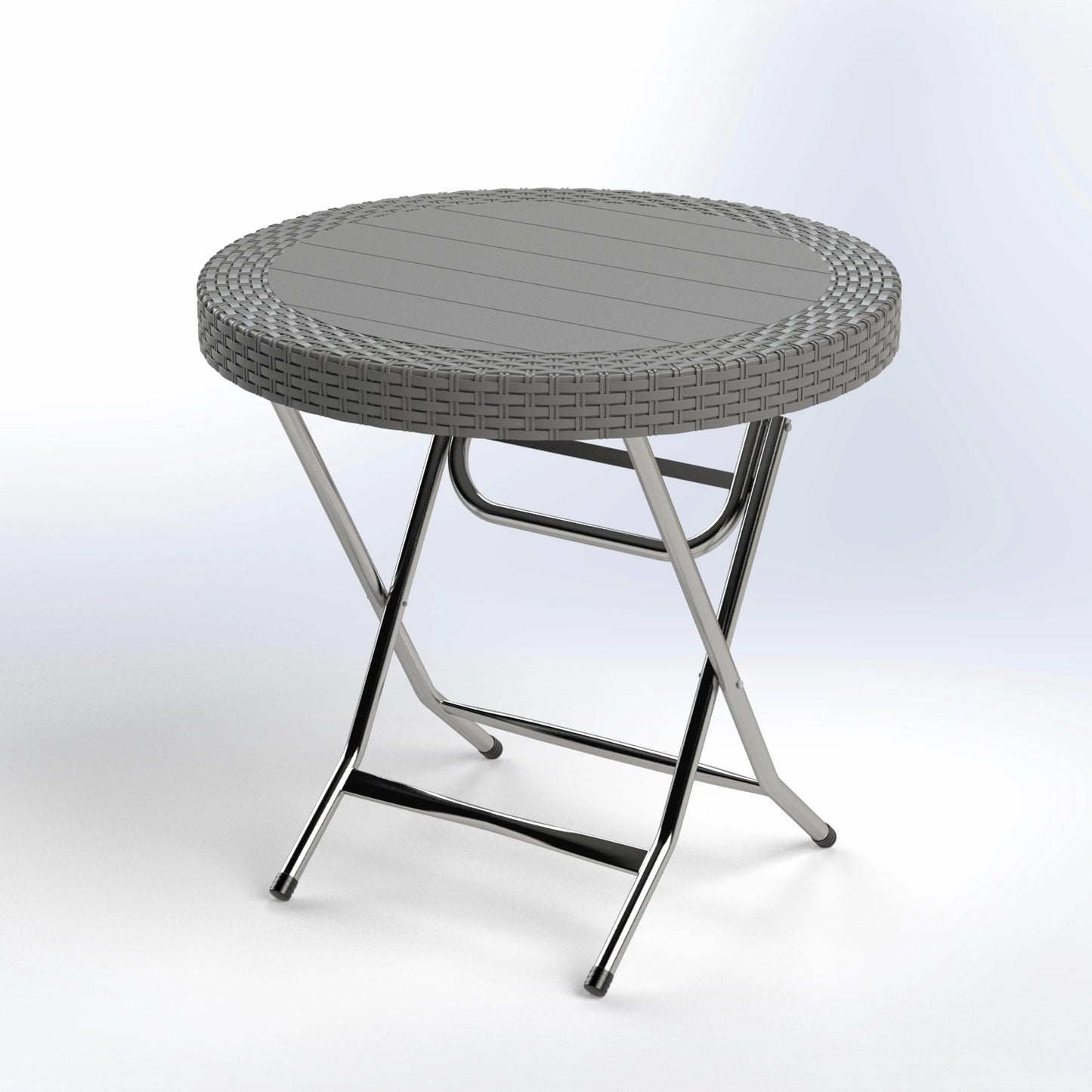 LAURA | ROUND RATTAN FOLDABLE TABLE | 80*75