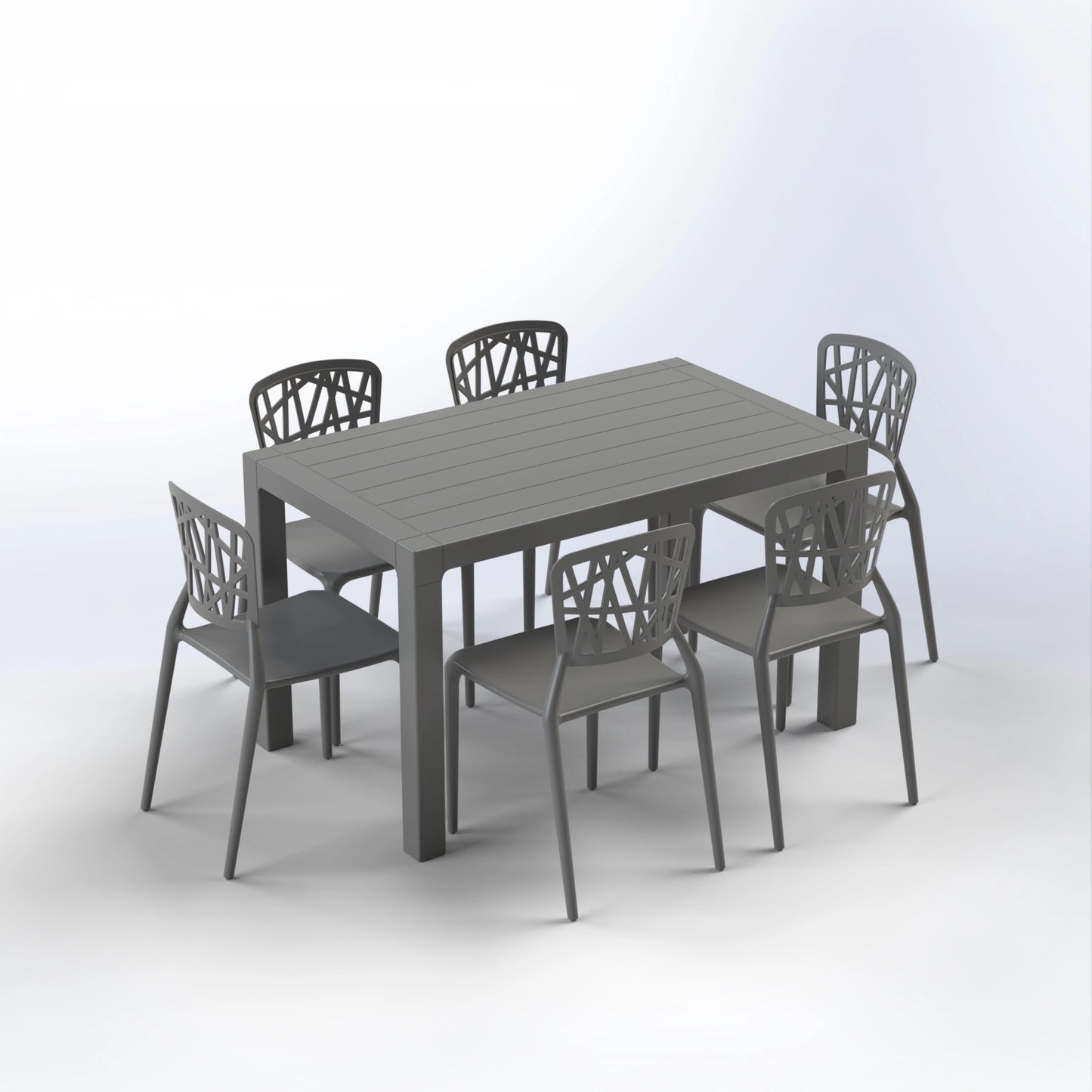 BATROUN SET | 6 CHAIRS WITH TABLE