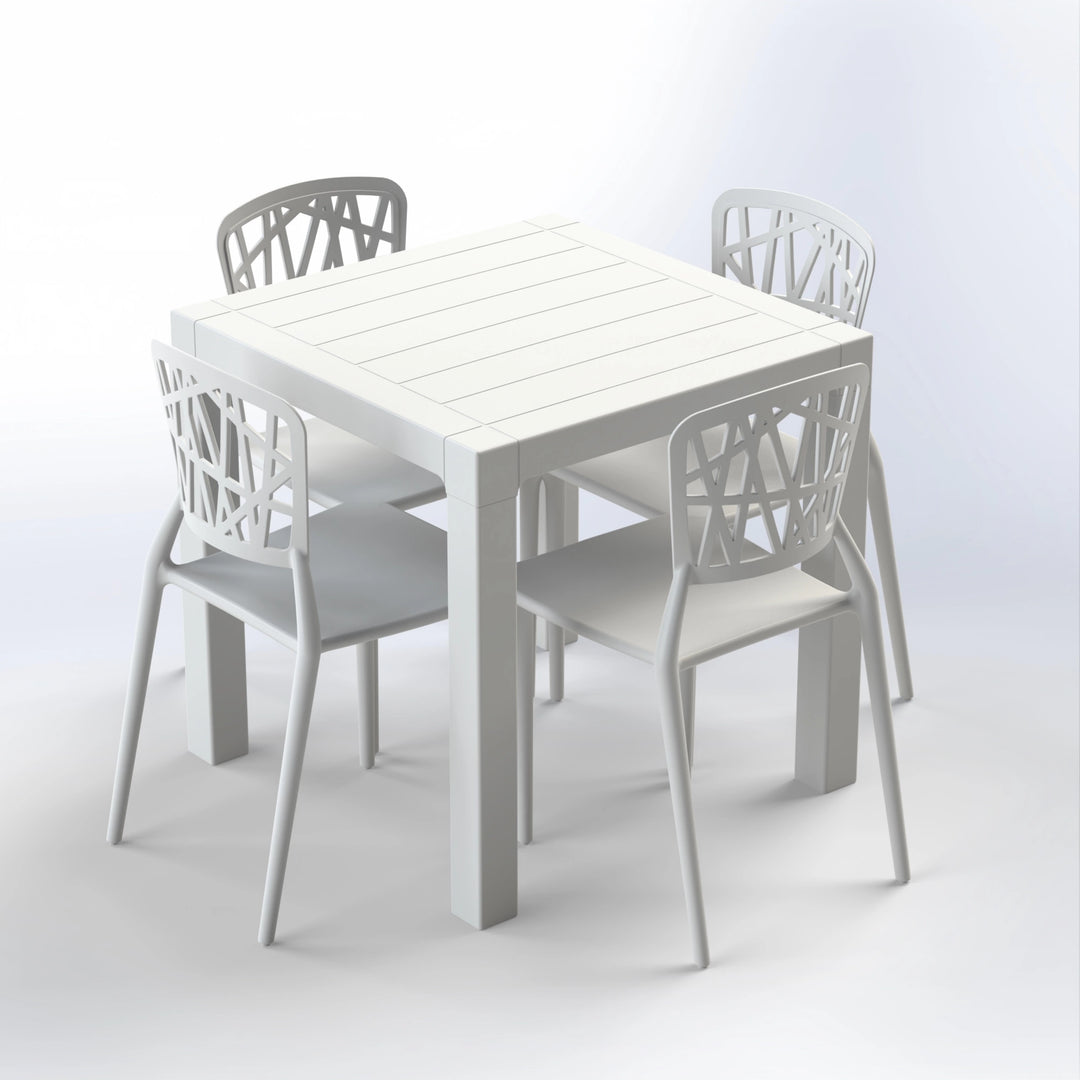 BEIRUT SET | 4 CHAIRS & SQUARE TABLE