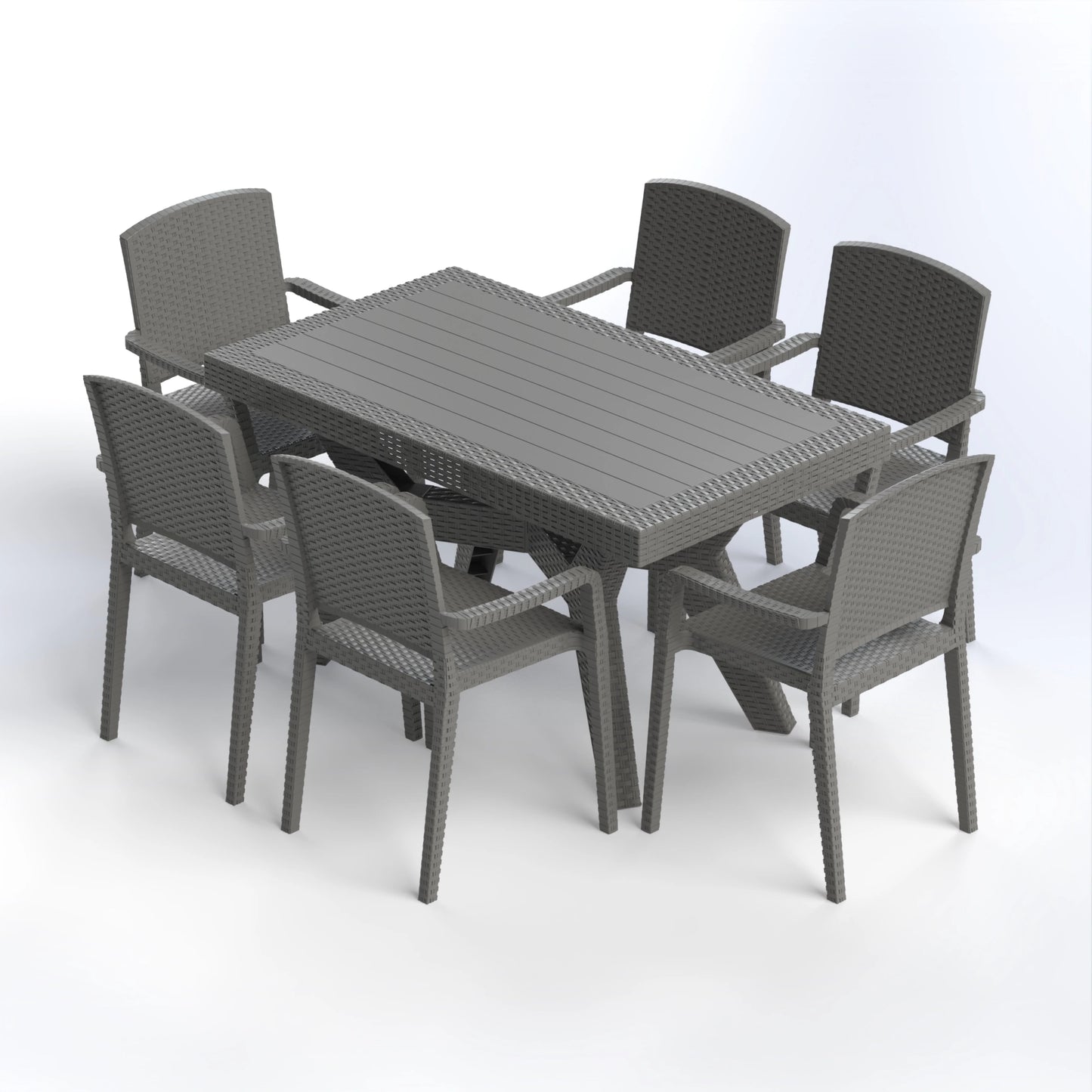 JOUNIEH SET | 6 CHAIRS & RECTANGULAR TABLE