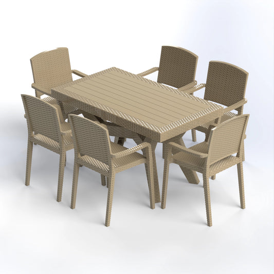 JOUNIEH SET | 6 CHAIRS & RECTANGULAR TABLE