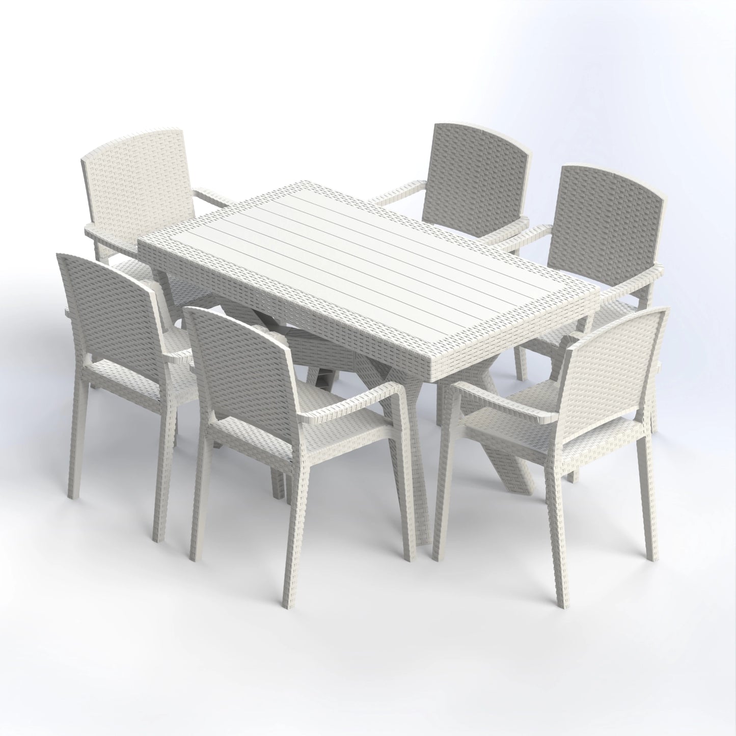 JOUNIEH SET | 6 CHAIRS & RECTANGULAR TABLE