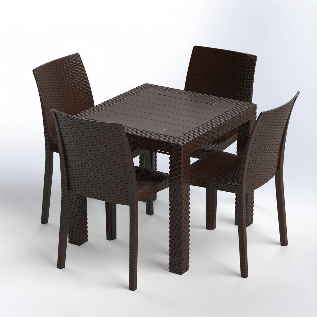 TRIPOLI SET | 4 CHAIRS & SQUARE SQUARE TABLE