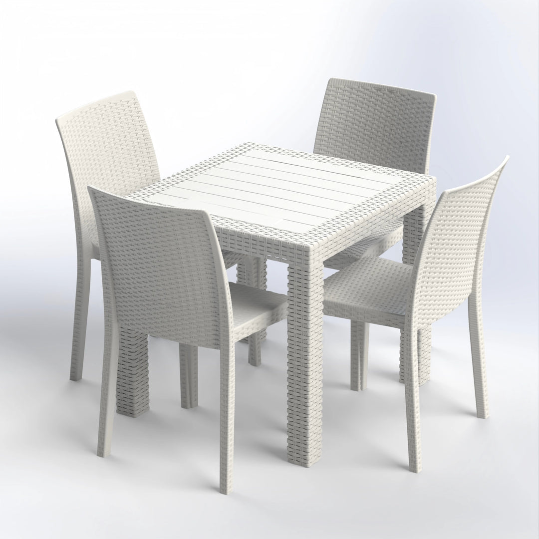 TRIPOLI SET | 4 CHAIRS & SQUARE SQUARE TABLE