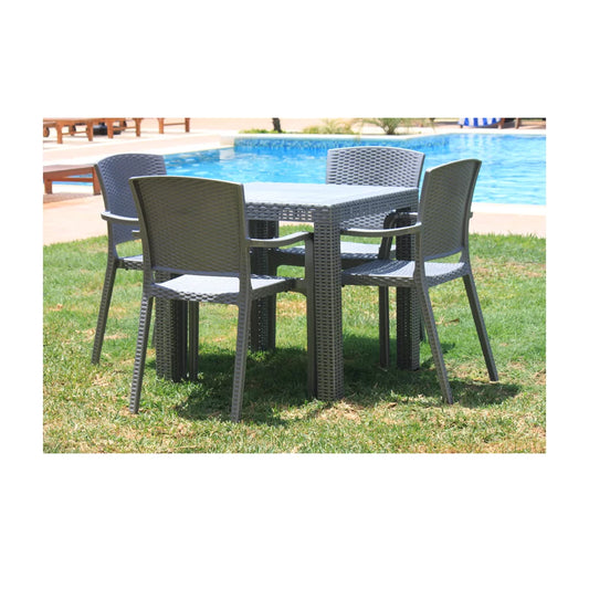 JBEIL SET | 4 PANDORA CHAIR AND SQUARED TABLE