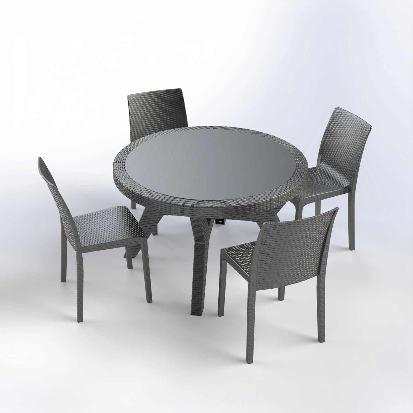 NABATIEH SET | 4 CHAIRS AND ROUND TABLE