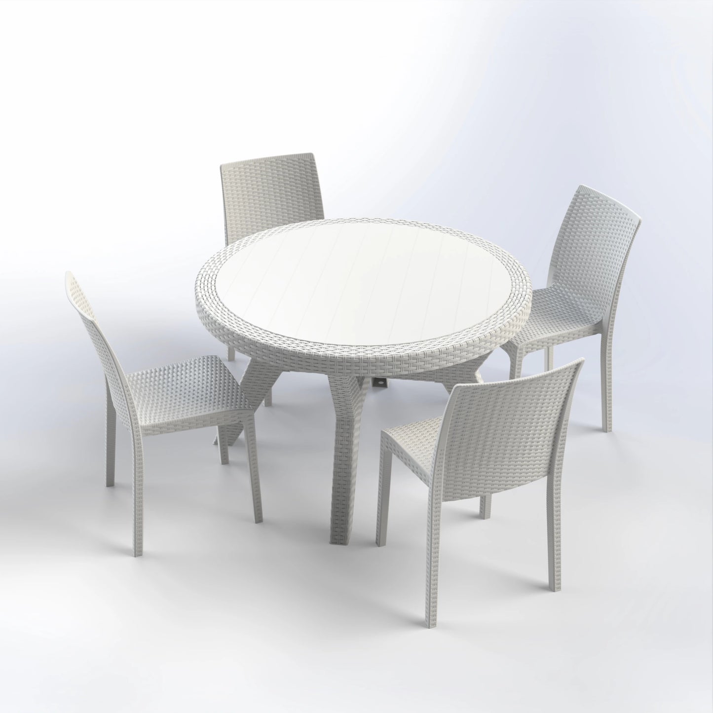 NABATIEH SET | 4 CHAIRS AND ROUND TABLE