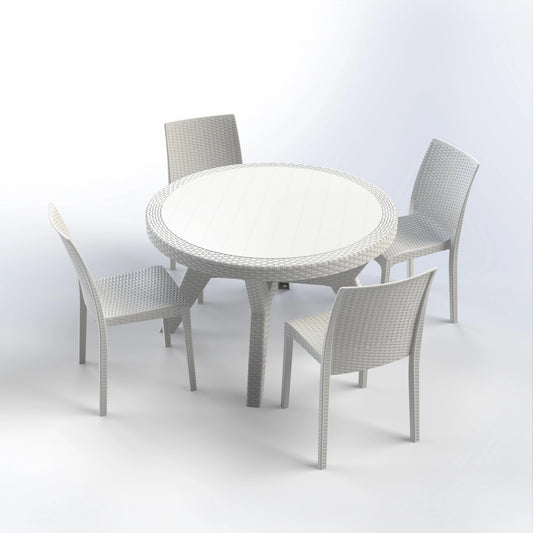 NABATIEH SET | 4 CHAIRS AND ROUND TABLE