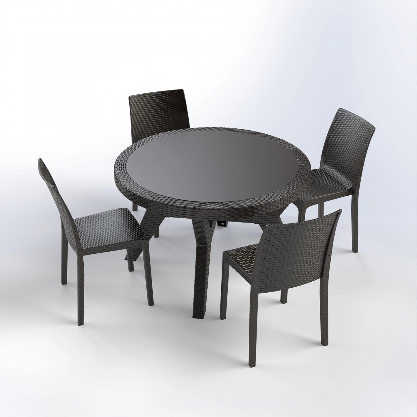 NABATIEH SET | 4 CHAIRS AND ROUND TABLE