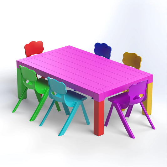 KIDS SET | MILANO TABLE WITH 6 BISBIS CHAIRS